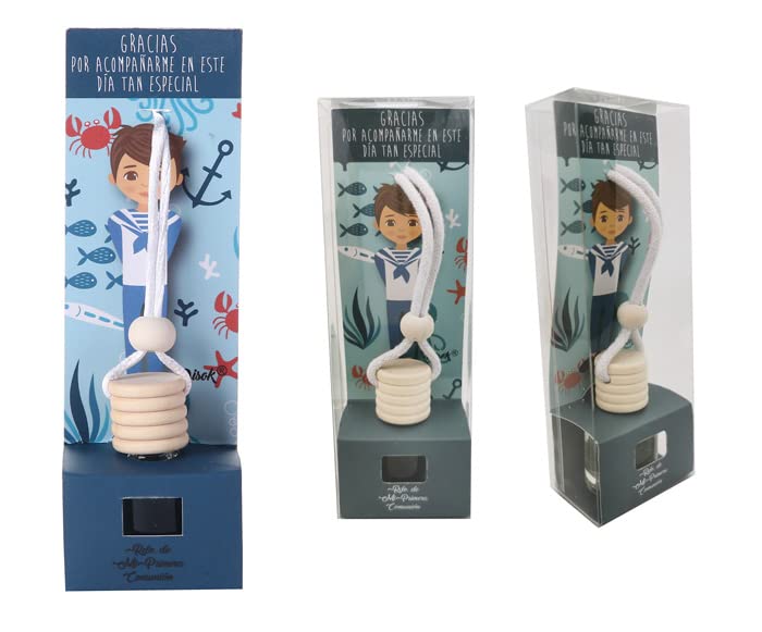 DISOK   Lote de 10 a 50 Ambientadores para Coche Comunión Niño. Originales ambientadores para coche de comunión niño. Detalles ambientadores con motivo de comunión niño. (50)