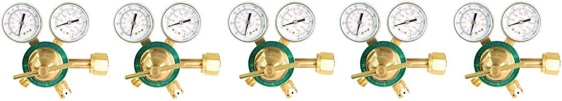 Flame Technologies VMOR-22 Medium Duty Oxygen Regulator, Victor Compatible (5-(Pack))