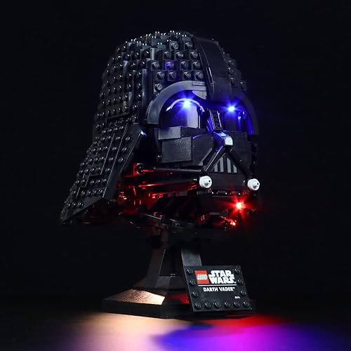 Kit de luces LED para Lego Darth Vader Helmet 75304, carga USB compatible con Lego 75304 (solo lámpara, sin modelo) (clásico)