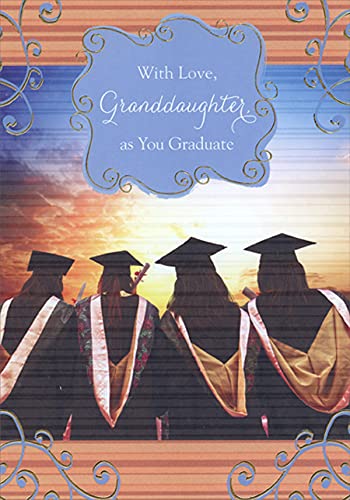 Designer Greetings Four Graduates Viewing Sunset Graduation Congratulations Card for Granddaughter