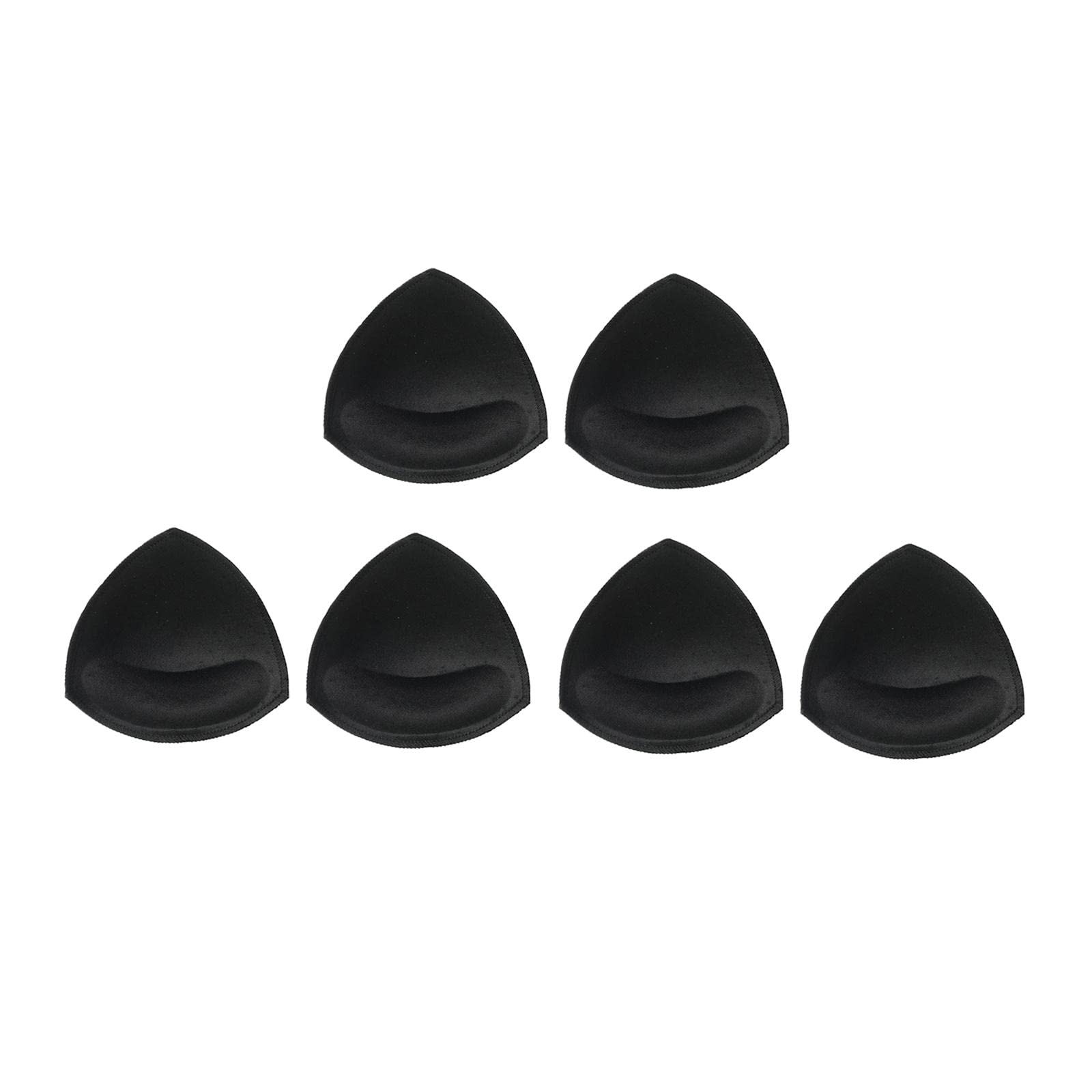 JAZZY PEARLS® 3 Pairs Triangle Bra Inserts Pads Bra Cups Inserts for Bikini Top Black Cup Pads Foundations & Undergarments Sewing Crafts-image-45
