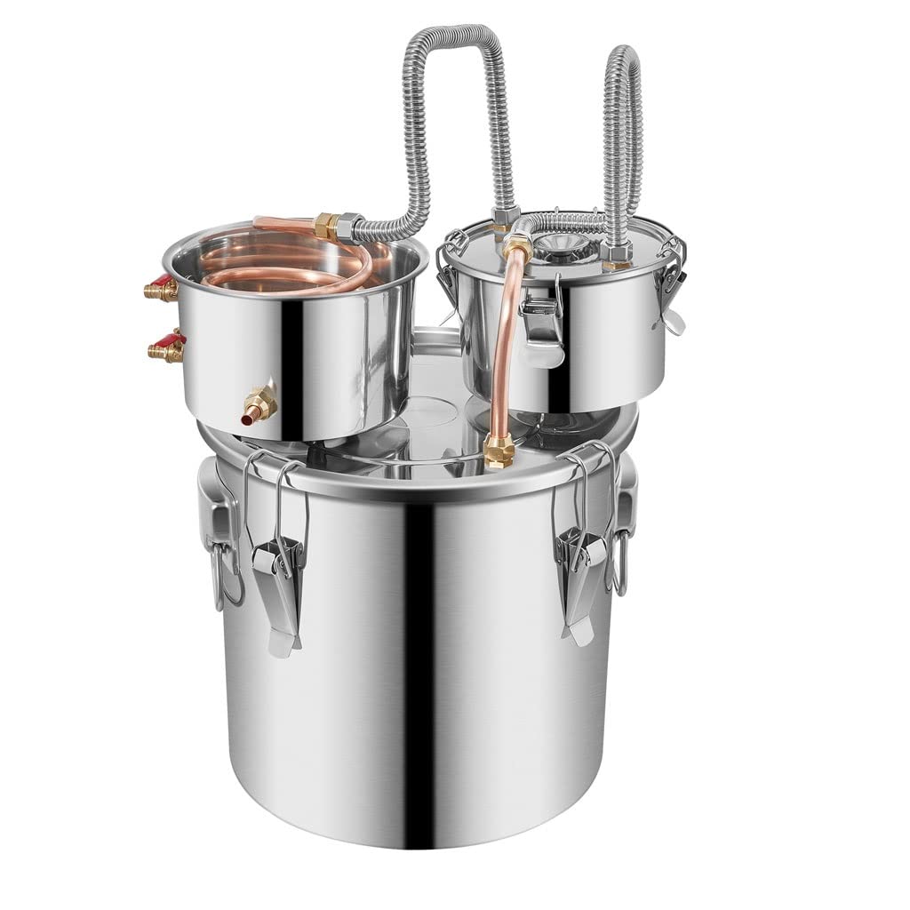 XXXDXDP Destilliergerät Alkohol DIY Mondschein Ausrüstung Edelstahl Brauerei Maschine für Whisky Wein Bier Dispenser (Color : C, Size : 12L)