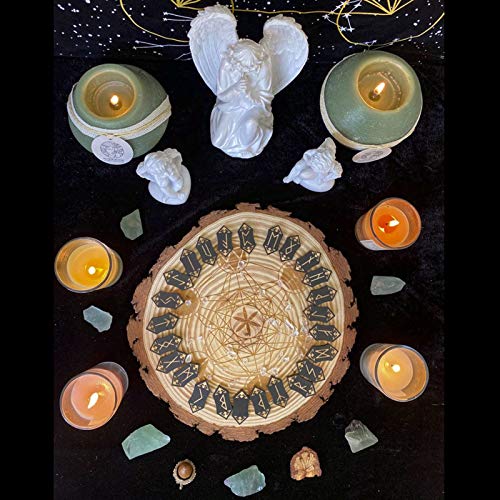 Lahomia Woodcut Rune Stones Card Set Nordic with