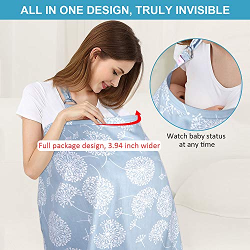Bralarry Breastfeeding Nursing Cover,Soft Breathable Cotton Privacy Nursing Apron,Large Size Full Coverage Breast Feeding Infant Wrap #TOP3