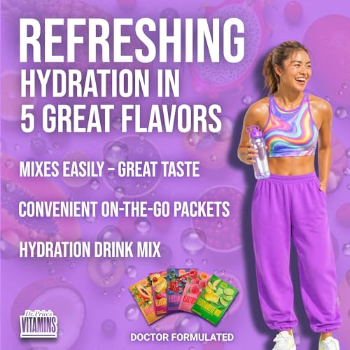 Image of Dr. Price's Vitamins Electrolytes Powder Packets, Variety Pack, 30 Pack | Sugar Free Hydration, Electrolyte Mix, Sodium, Potassium & 72+ Trace Minerals, Keto Friendly, Made in USA, Doctor-Formulated