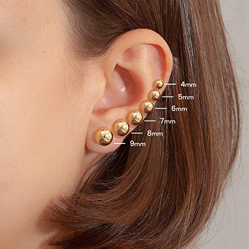 Medical Graded Titanium Ball Post Stud Earnings - Hypoallergenic For Sensitive Ears4