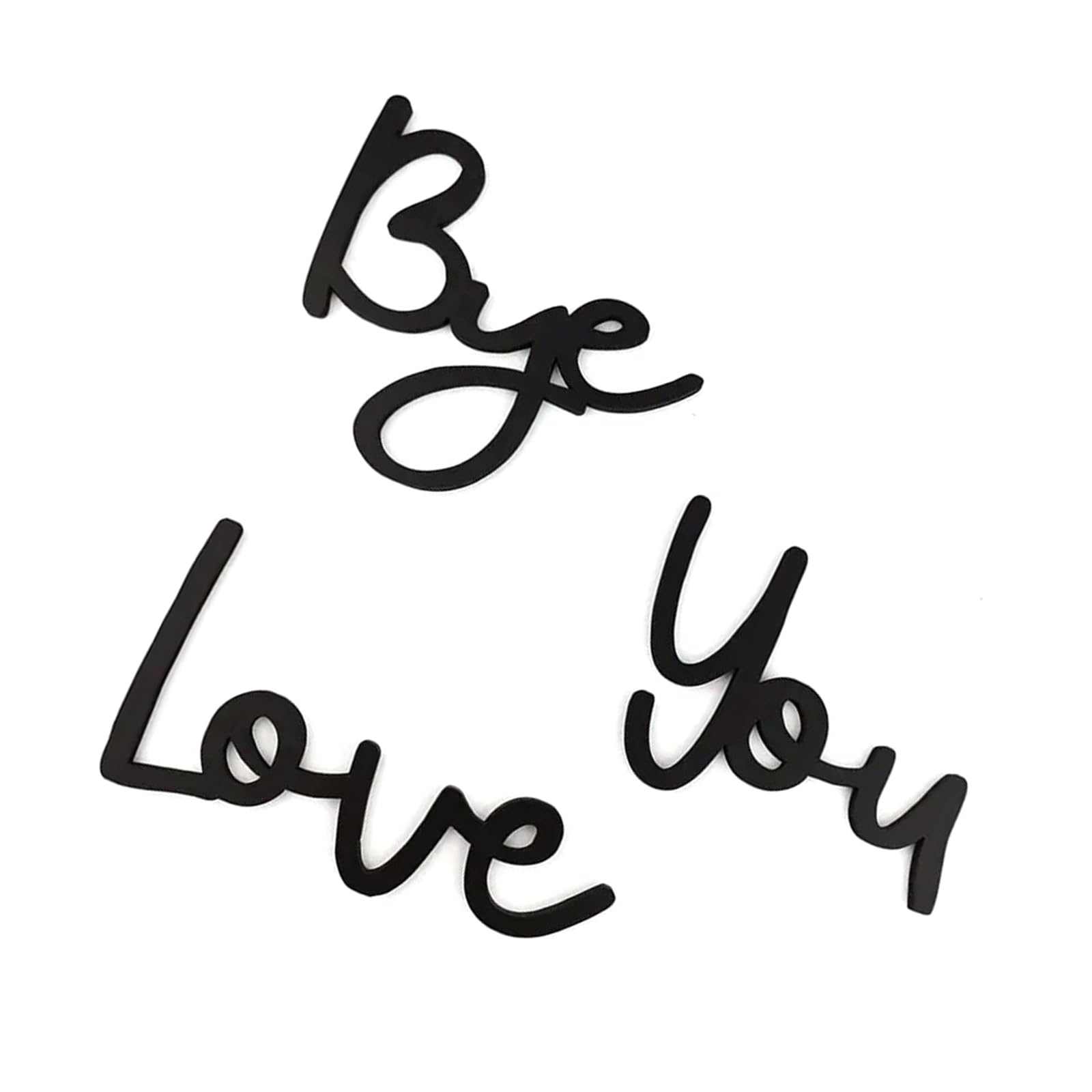 1 Set Love You Bye Wood Signs Black Entryway Hallway Wall Art Plaques Decoration for Adding Romantics Touch to Any Room Hallway Decorations