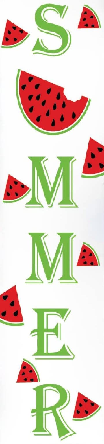 HOUVSSEN Summer Porch Sign Watermelon Summers Metal Tin Signs & Sayings Home Decor Farmhouse 6x16 in
