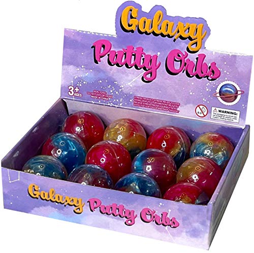 MAXFLO Slime Party Favors [12 Pack] Galaxy Putty | Party Favors for Kids Girls & Boys | Space Party Favors | Putty Balls | Putty Bulk | Kids Putty Slime | Adults, Non Sticky, Stress & Anxiety Relief - Thumbnail 2