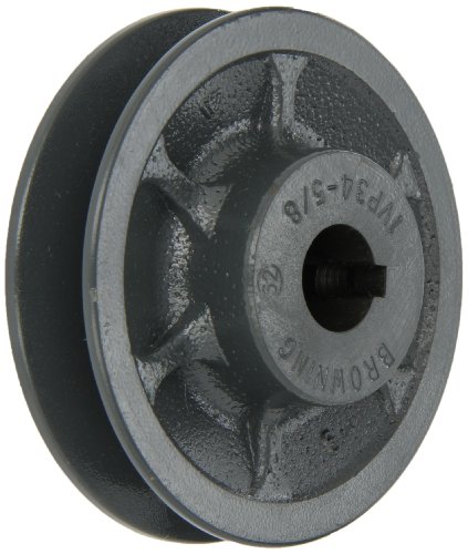 Browning 1VP34X5/8 Variable Pitch Sheave, 1 Groove, Finished Bore, Cast Iron Sheave, for 3L, 4L or A, 5L or B Section Belt