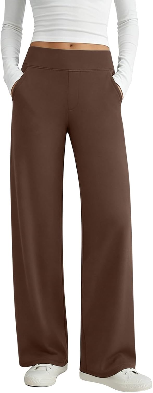 Women's High Waisted Wide Leg Yoga Pants with Pockets
