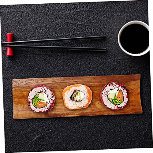 Set 4 platos sushi estilo japonés en madera sintética miniatura 3