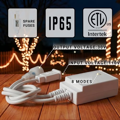 Image of 100ft Rope Lights For Outside,Connectable & Flexible Tube Lights with 8 Modes Controller,Waterproof Orange LED Rope Lighting for Deck,Garden,Pool,Patio,Bedroom,Party,Indoor & Outdoor Landscape Light