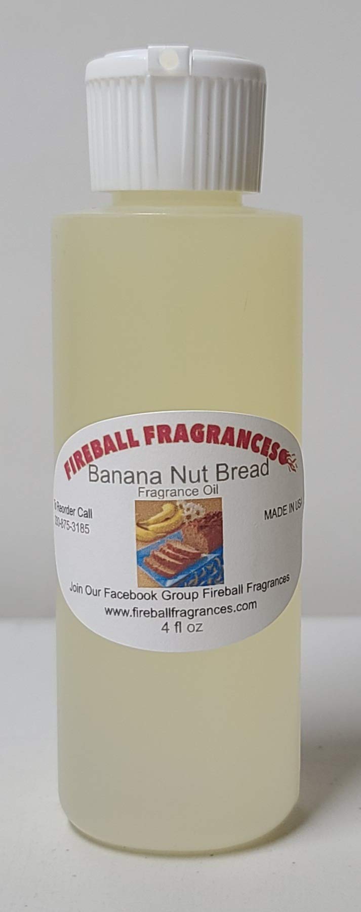 Banana Nut Bread ~Fresh Baked Banana Bread in The Oven Scented Oil by Fireball Fragrances -Large 4 Oz Bottle!
