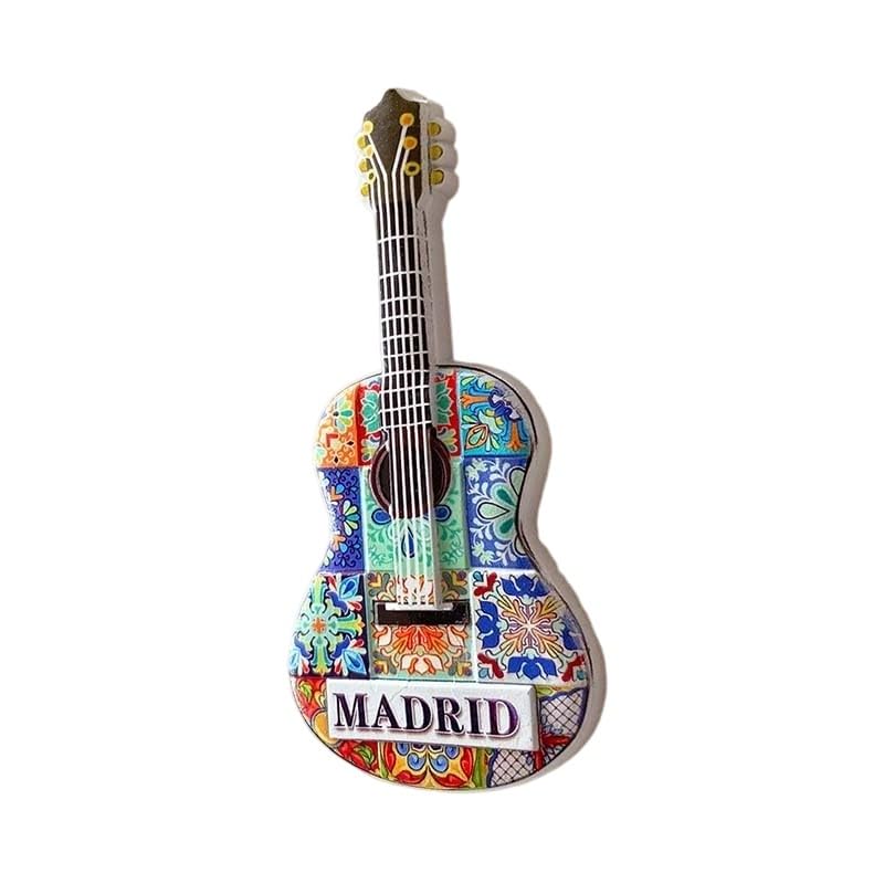 Imán Decorativo de Guitarra Madrid, Mosaico Español miniatura 3
