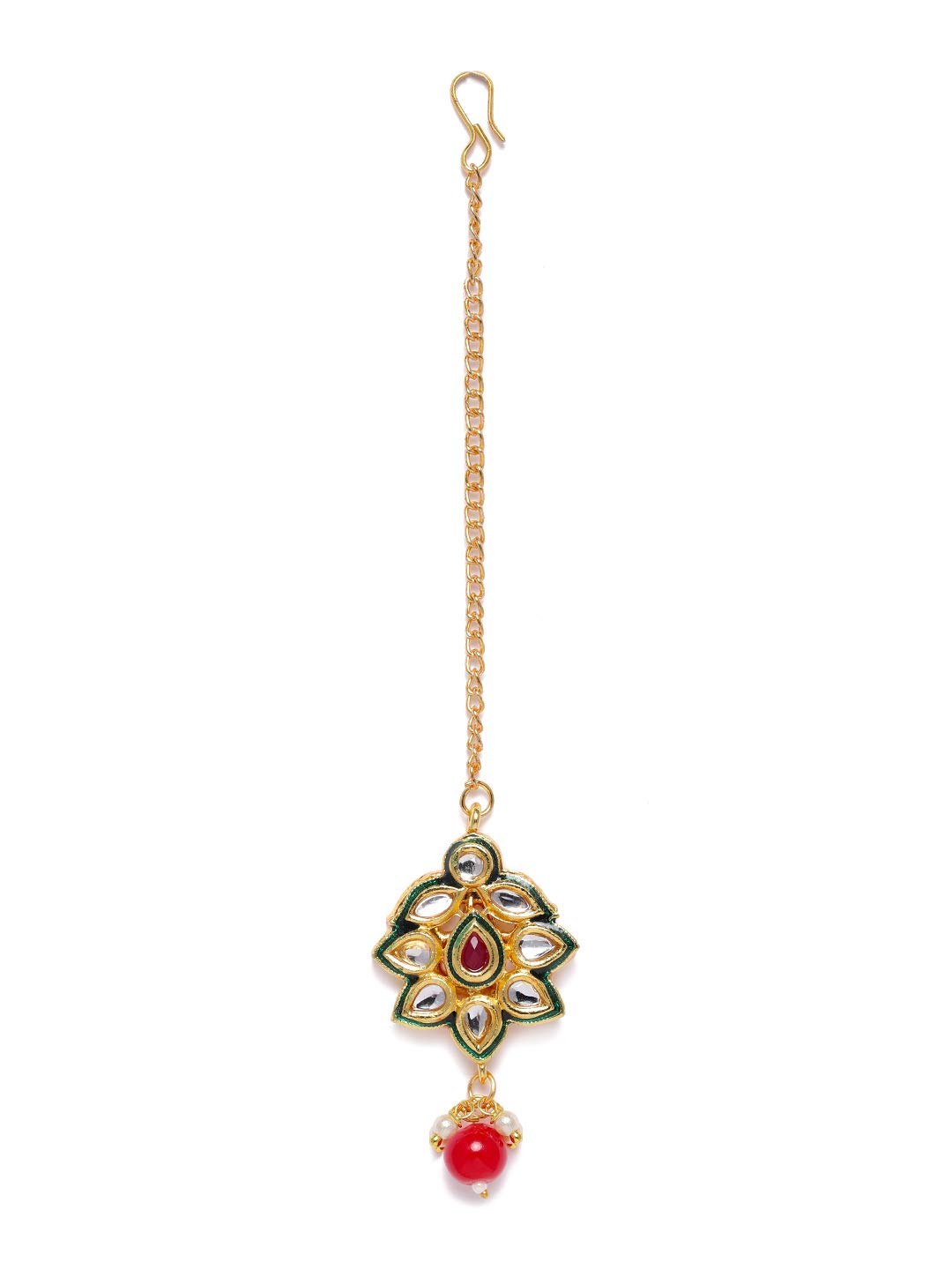 AccessHer traditional antique Gold-Plated Kundan-Studded Handcrafted Maang Tika for women and girls pack of 1 | Gifting for Karwachauth | (B08KW5JY32) Amazon Price History, Amazon Price Tracker