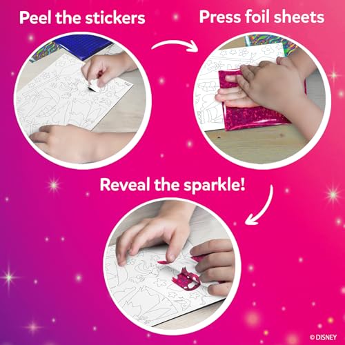 Image of Skillmatics Foil Fun - Disney Princess, Mess-Free Art & Craft Kits for Kids, DIY Creative Activity, Travel Toys, Perfect Gifts for Fans of Moana, Cinderella, Ariel, Jasmine, Ages 4, 5, 6, 7, 8, 9