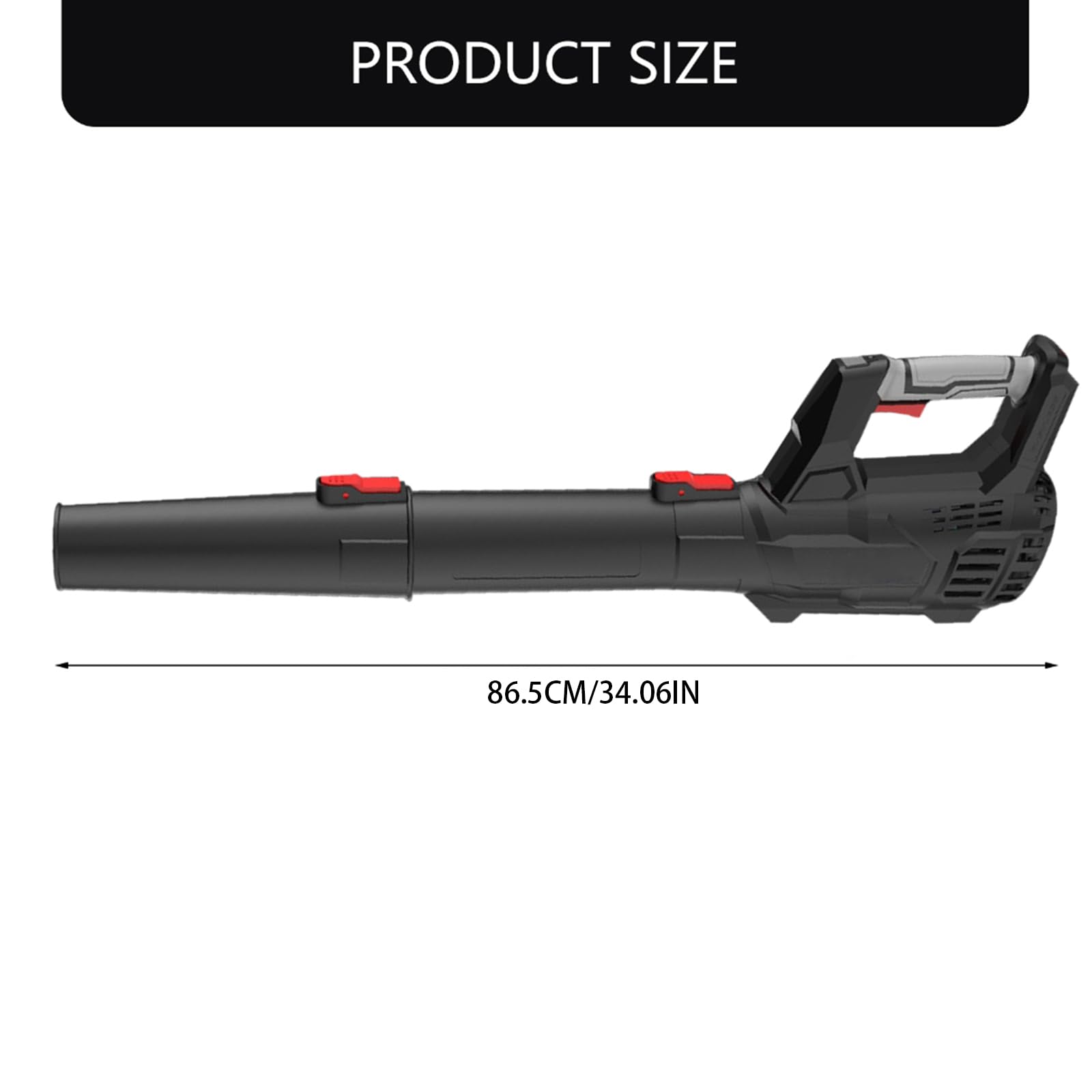 Soffiatore portatile 580CFM 160MPH Tubi intercambiabili Autonomia 40 minuti 2 batterie da 4, 0 Ah Costruzione ergonomica Soffiatore a batteria