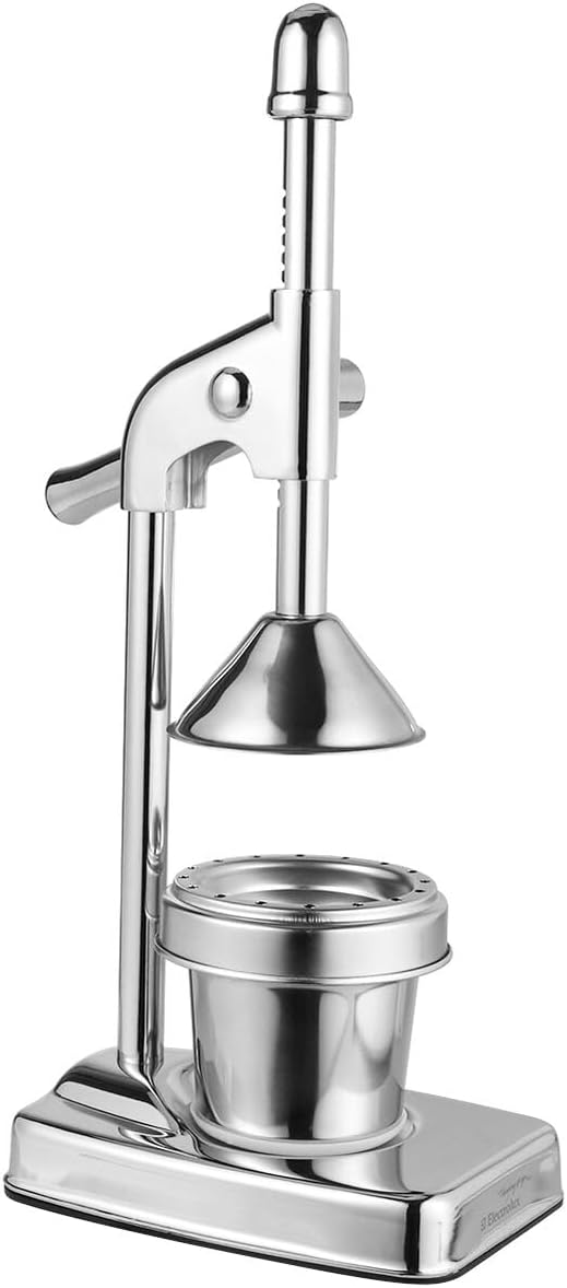 Cabilock Stainless Steel Manual Lever Press Juicer Handheld Citrus Squeezer for Oranges Lemons Grapefruits Easy to Clean Fruit Extractor No Electricity Needed