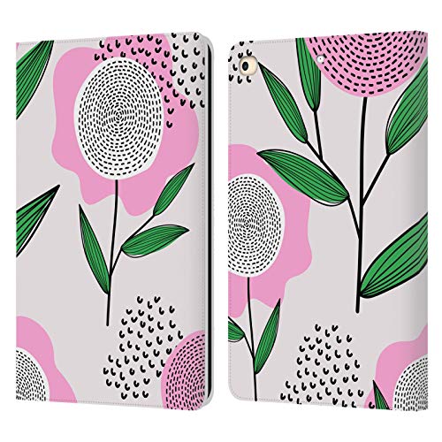 Housse iPad 9.7 2018 Haroulita Rose Doodles avec support et fentes pour cartes