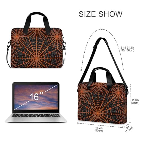 Maletín portátil para laptop 15.6 pulgadas negro y naranja miniatura 5