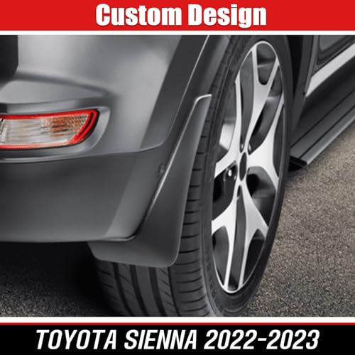 Image of Mud Flaps Compatible with Toyota Sienna 2022 2023 Mud Guards Splash Guards Tire Protector Mudguard No Drilling Required Mudflaps Accessories