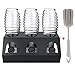 Produktbild GUSUWU für SodaStream Flaschenständer aus Edelstahl für Crystal und Emil Flaschen,Abtropfständer mit Herausnehmbarer Abtropfschale und Deckelhalter+Flaschenbürste & Abtropfmatte