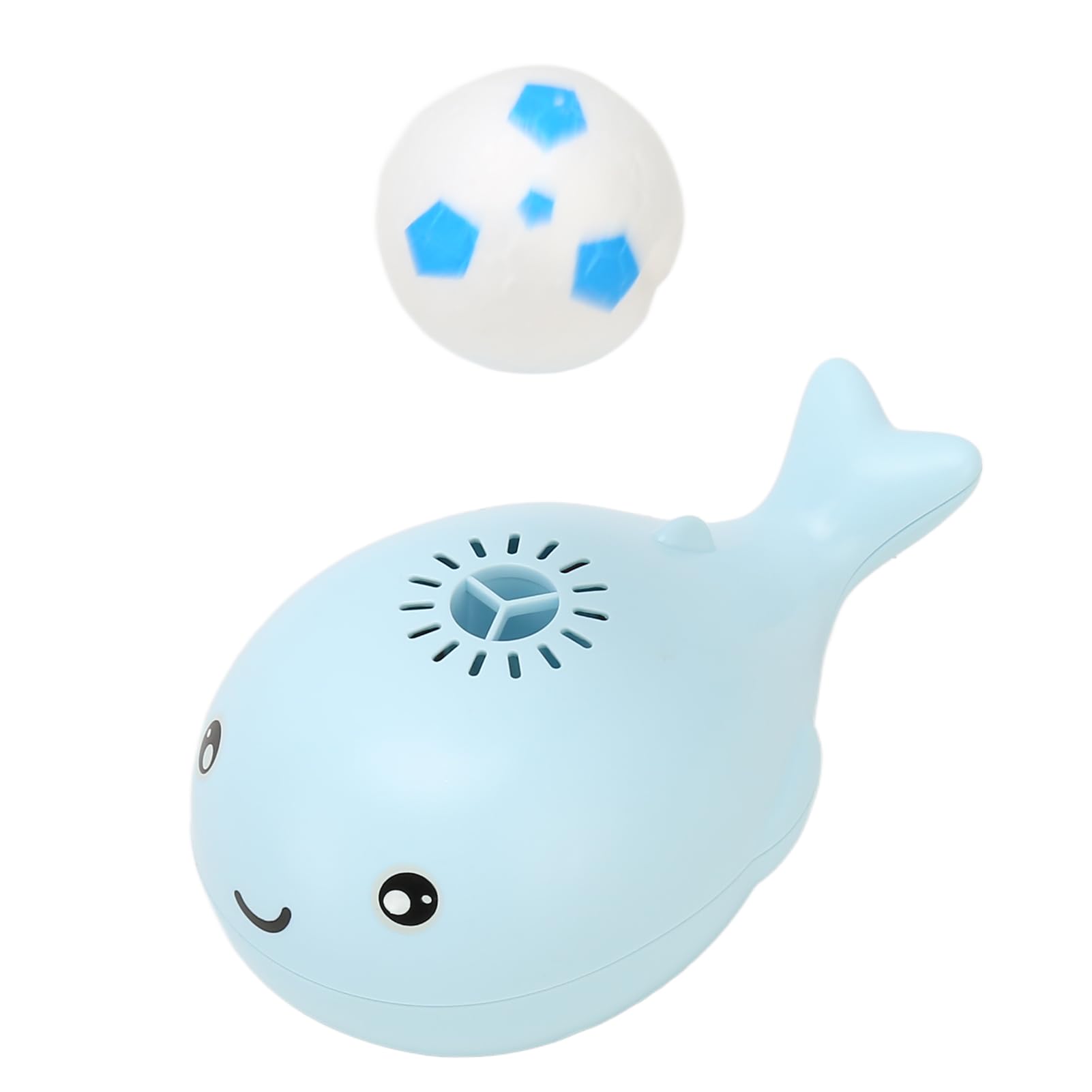 BTSEURY Electric Whale Floating Ball Toy, Cartoon Style USB Charge Bladeless Safe Electric Blowing Floating Ball Toy for Baby (Blue)