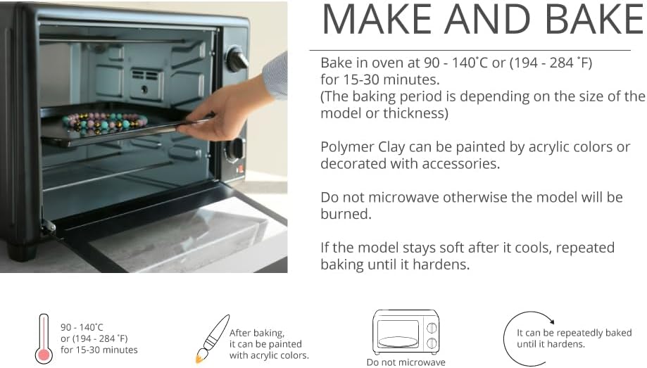 Miniatura 4 de NARA Arcilla de polímero para hornear, 1 color, 1 bloque, 16.01 oz (1 libra) (gris)