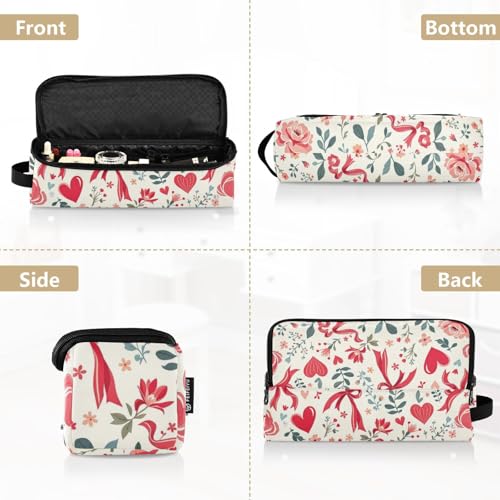 Bolsa de viaje para herramientas de cabello con tapete removible resistente al calor, organizador portátil para rizador, plancha, secadora de cabello, patrón femenino estándar miniatura 5