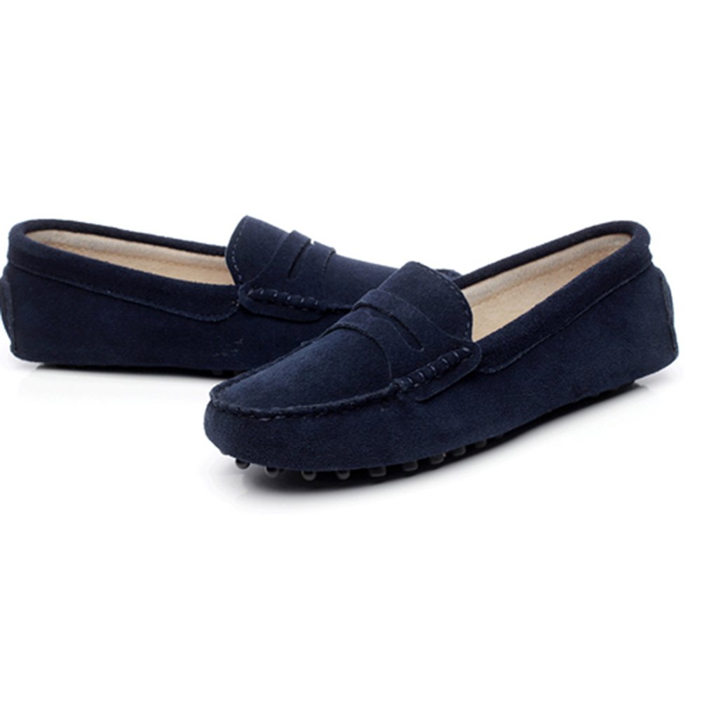 Mujer Clásico Gamuza Corbata de Moño Penny Mocasines Comodidad Hecho a Mano Pantuflas