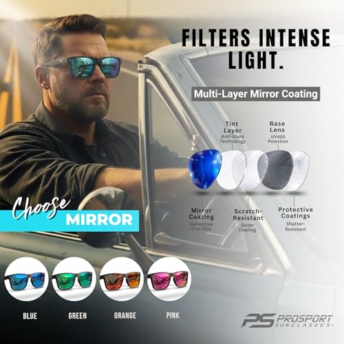 Image of proSPORT Aviator Big & Tall Sunglass Mens Oversize Extra Large & Wide Fit Polarized Available