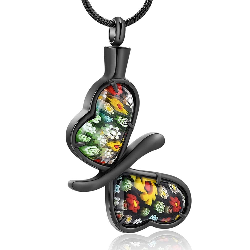 memorial jewelry Butterfly Cremation Jewelry for Ashes Keepsake for Beloved's Ashes Urn Pendants Butterfly Cremation Necklace for Ashes for Women