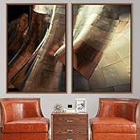 2 Piece Framed Canvas Wall Art Solid Structures Canvas Prints Home Artwork Decoration for Living Room,Bedroom - 16