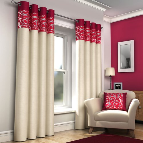 Red Ring Top Curtains Amazon Co Uk