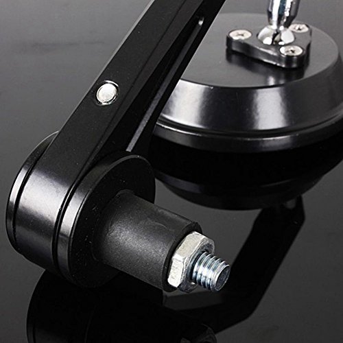 TUINCYN 7/8 Inch 22MM Motorcycle Handle End Rearview Mirrors Universal Round Aluminum Rear View Mirror Adapter Black for Yamaha Honda Triumph Ducati Motif (Pack of 2)