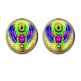 Handgefertigte Ohrringe Ägyptische Skarabäus-Ohrringe, ägyptisches Glas, personalisiertes Geschenk