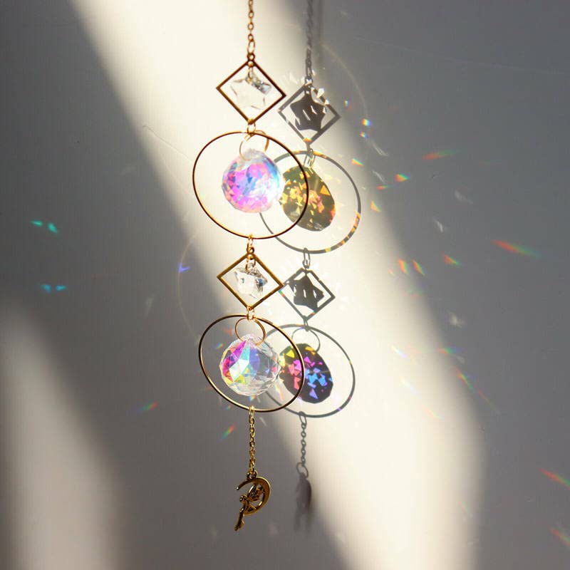 Cactopia Crystal Prism Suncatcher, Rainbow Maker - Window, Balcony, Garden Decorative Accessory (B1)-image-6