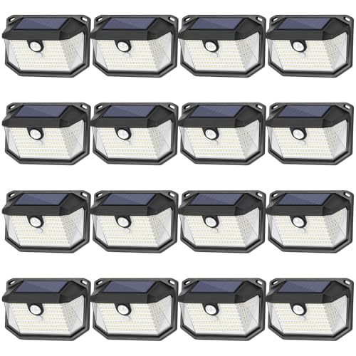 Lampe solaire extérieur 178 LED lot de 16 avec détecteur de mouvement pour jardin et terrasse