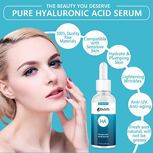 Hyaluronic Acid Serum For Face, Facial Moisturizer Skincare Fades Wrinkles Repair Brightening Firming Hydrating For Skin Care (1Fl Oz) #TOP5