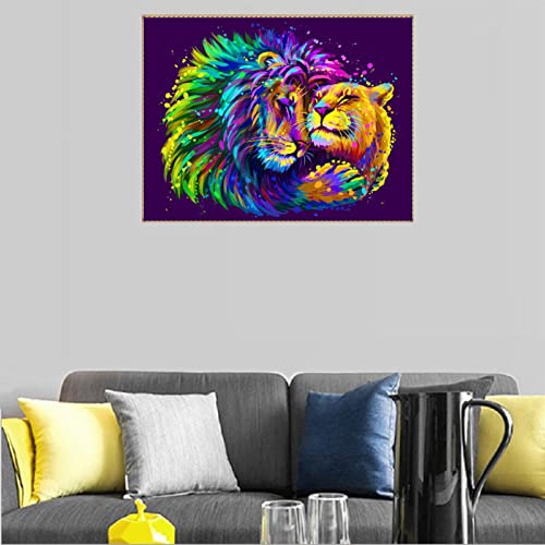 VVBAOZI DIY Pittura Diamante 5D Leone Diamond