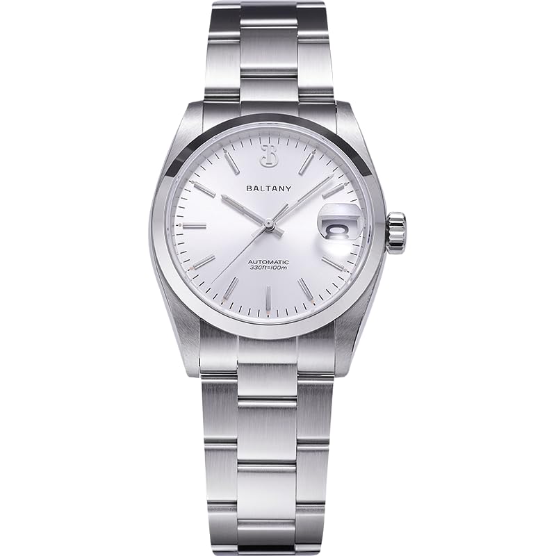 S4095 Dress Watch for Men Smooth Bezel Retro 36MM Automatic Wristwatch