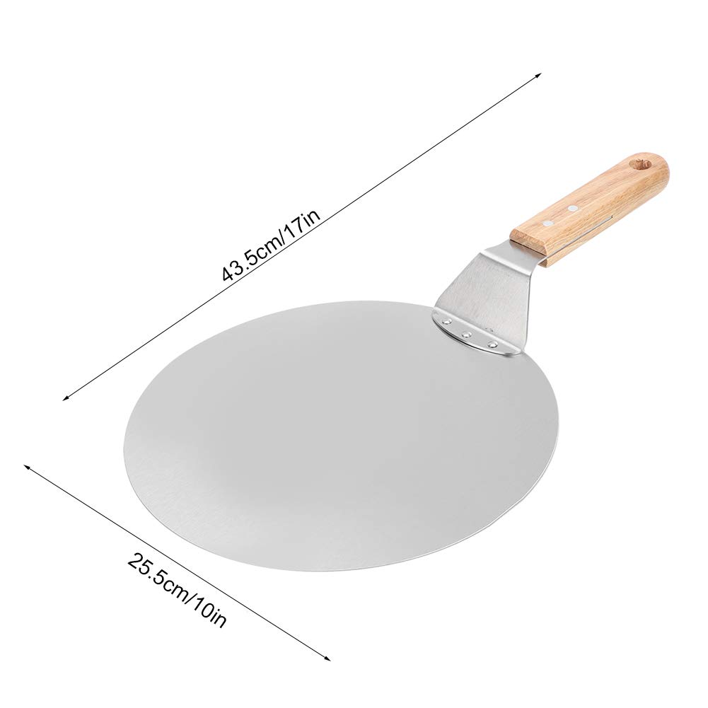 QANYEGN Pizza Shovel, Rod Pizza Spatula, Stainless Steel Pizza Spatula for Kitchen Pizza Pastry Cake Sier