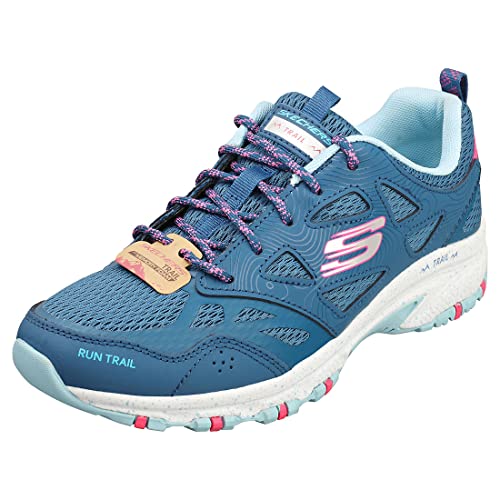 Skechers 149821 BLPK, Baskets Femme, Blue Leather/Mesh/Pink Trim, 39 EU