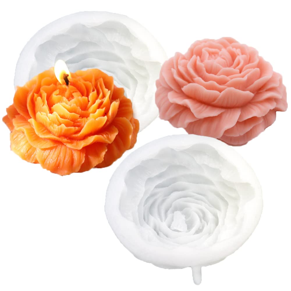 Zasiene Moule à Bougie En Silicone 3 Pièces Moules à Bougies