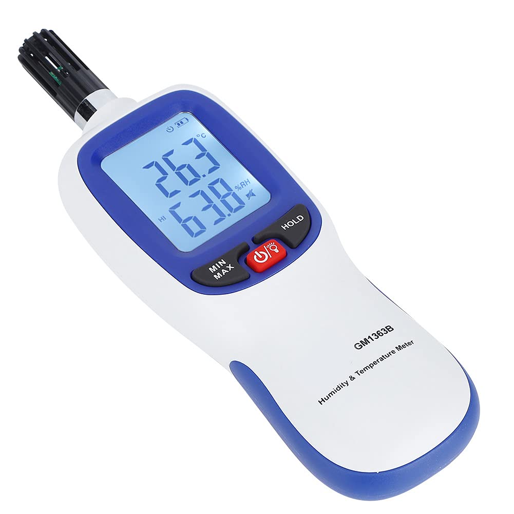 Cryfokt Termohigrómetro Digital Ligero, Medidor de Temperatura y Humedad para Higiene de los Alimentos y Protección del Medio Ambiente