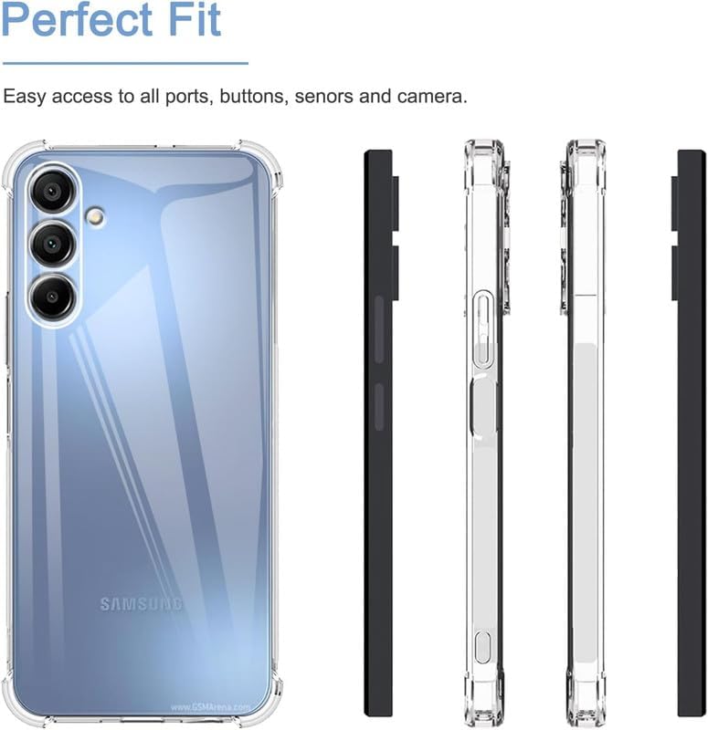 Image of Case Creation Brand - Mobile Cover for Samsung Galaxy F15 5G (Soft & Flexible Back Case), Transparent