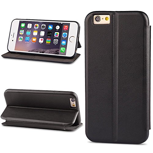 Funda iPhone 7,XUNDD Funda Piel PU para iPhone 8, Carcasa Cuero con Ranura para Tarjeta, Soporte Plegable, Cierre Magn¨¦Tico - Negro