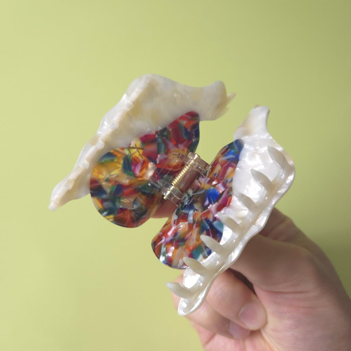 Funny Colorful Snail Hair Clip,Acetate Hair Clip,Small Snail Claw Clip for Women