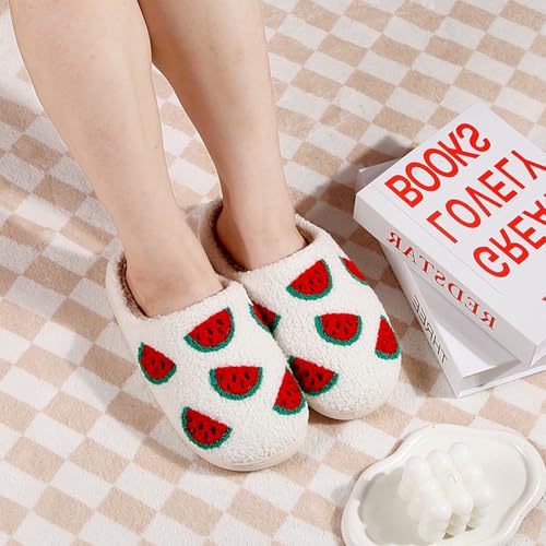 Image of Cherry Slippers for Women Men Fruit Shoes Cute Memory Foam Soft Winter Warm Indoor Outdoor Slippers